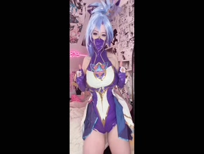 Milkie dancing in a hot cosplay