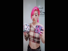 Neon-bunni topless TikTok.
