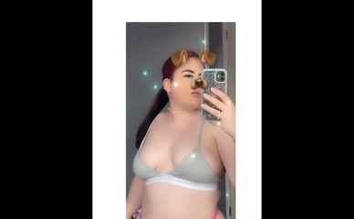 Chloe Townson tits bra selfie dog filter