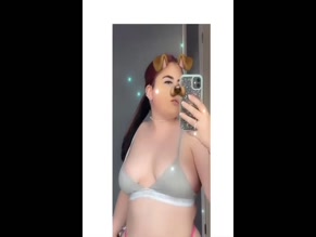 Chloe Townson tits bra selfie dog filter