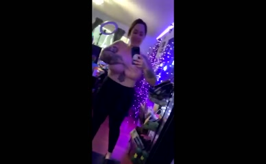 Theoamilf Topless Mirror Selfie