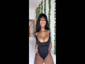 Giuliavalencia Black Bodysuit Tease