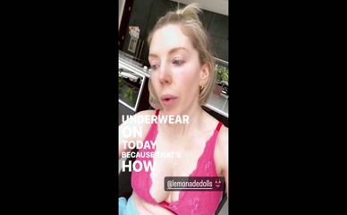 Katherine Ryan Pink Bra No Underwear Promo