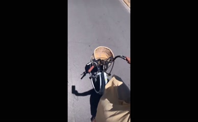 Maya Jama topless bike ride.
