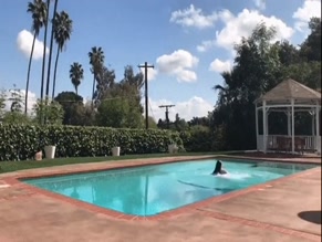 carlychaikin bikini pool jump nipslip