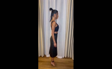 Nicole Scherzinger bra top skirt body check