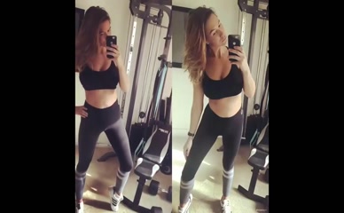 Emily Rose Ross Tight Activewear Mirror Posing