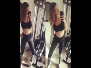 Emily Rose Ross Tight Activewear Mirror Posing