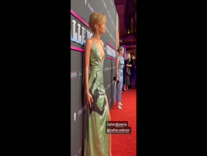 Zendaya sideboob leg slit dress