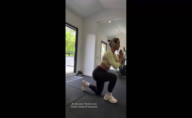 Frankie Bridge fully clothed in gym wear